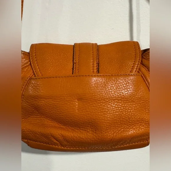 MICHAEL KORS Charlton Brown Leather Gold Push Lock Crossbody Shoulder Bag Purse - Picture 11 of 16